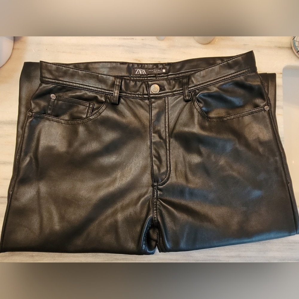 Zara Faux leather pants